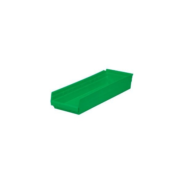Quantum Storage Systems Shelf Storage Bin, Plastic, Green, 6 PK QSB114GN - main